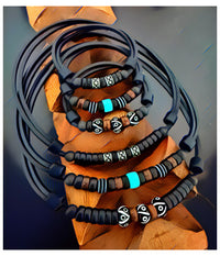 Handmade Schmuck Sets Surfer Leder Ketten und Armbänder