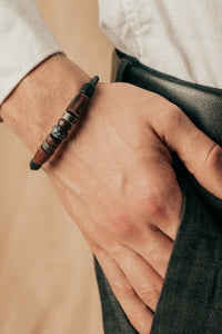 Armband mit fast mystisch anmutendem Edelstein - Modell Pitea, stufenlos anpassbare Grösse, handgefertigt