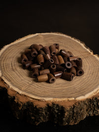 Armband mit Eule als Begleiter Edelstahl und Holz Perlen - Modell Visby, stufenlos anpassbare Grösse, handgefertigt