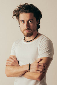 Halskette mit fast mystisch anmutendem Edelstein - Modell Pitea, stufenlos anpassbare Grösse, handgefertigt