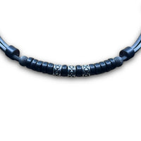 Handgefertigte Leder Halskette mit Edelstahlperlen für Damen und Herren - Schmuck von HANA LIMA
