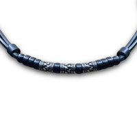 Handgefertigte Leder Halskette mit Edelstahlperlen für Damen und Herren - Schmuck von HANA LIMA