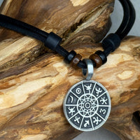 Handgemachte Surfer Lederkette keltische Astrologie für Damen & Herren | Schmuck von HANA LIMA