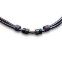 Handgefertigte verstellbare Halskette für Damen und Herren - Leder Surfer Kette - HANA LIMA Schmuck