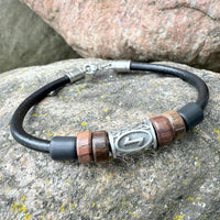 HANA LIMA Runen Armband mit Eihwaz E-Rune mit individueller Länge