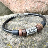 HANA LIMA Runen Armband mit Feho F-Rune - individuelle Länge