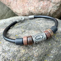 HANA LIMA Runen Armband mit Tiwaz T-Rune mit individueller Länge