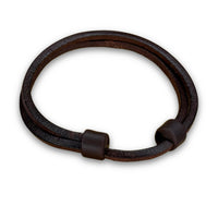 Handgefertigtes schlichtes braunes Boho Leder Armband | Damen & Herren | HANA LIMA Surf Schmuck