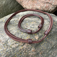 HANA LIMA Schmuckset braun mit Boho Surfer Kette und Armband für Damen und Herren