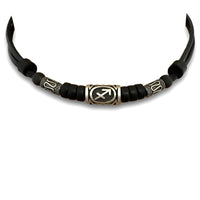 HANA LIMA Sternzeichen Schütze Halskette mit Edelstahlperlen für Damen und Herren