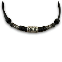 HANA LIMA Sternzeichen Zwillinge Halskette mit Edelstahlperlen für Damen und Herren