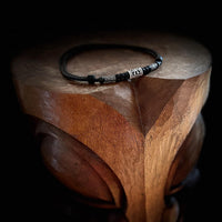 HANA LIMA Sternzeichen Waage Lederkette mit Edelstahlperlen für Damen und Herren