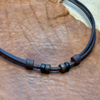 Handmade Lederkette für Damen und Herren braun - Surfer Halskette - Schmuck von HANA LIMA