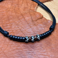 Handgefertigte Surferkette für Damen und Herren - Leder Halskette - Schmuck von HANA LIMA