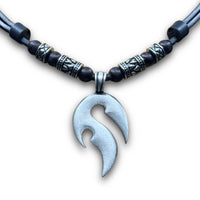 Handgefertige verstellbare Leder Halskette Tribal Flamme Anhänger für Damen und Herren von HANA LIMA