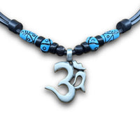 Om Zeichen Buddha/Hindu/Yoga Lederkette handgefertigt | Männer & Frauen | HANA LIMA Surfer Schmuck