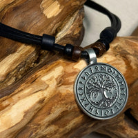 Handmade Surferkette Weltenesche Tree of Life für Männer & Frauen | HANA LIMA Lederkette Lebensbaum