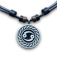 Handgefertigte Lederkette Sternzeichen Krebs für Männer & Frauen | HANA LIMA Surfer Schmuck Kette