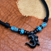 Handmade Om Surferkette verzierte Perlen für Männer & Frauen | HANA LIMA Lederkette Buddha & Hindu