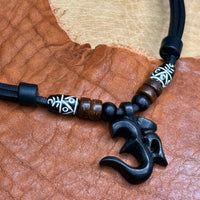 Handmade Om Surferkette verzierte Perlen für Männer & Frauen | HANA LIMA Lederkette Buddha & Hindu