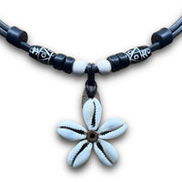Handgefertigte Muschelblumen Lederkette für Männer & Frauen | HANA LIMA Surfer Schmuck Hawaii Kette