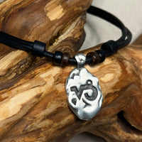 Handgemachte Kelten Leder Halskette Sternzeichen Symbol Steinbock für Männer & Frauen | HANA LIMA