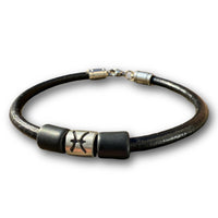 Sternzeichen Fische Lederarmband Damen Herren Schmuck Armbänder - Modell 3012, stufenlos anpassbare Grösse, handgefertigt