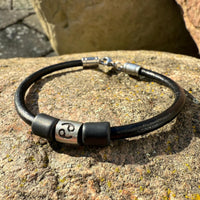 Sternzeichen Krebs Lederarmband Herren Damen Armbänder Schmuck - Modell 3016, stufenlos anpassbare Grösse, handgefertigt