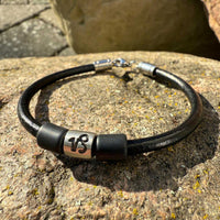 Sternzeichen Armband Steinbock Lederarmband Herren Damen Schmuck - Modell 3010, stufenlos anpassbare Grösse, handgefertigt