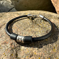 Sternzeichen Armband Stier Herren Damen Armbänder Leder - Modell 3014, stufenlos anpassbare Grösse, handgefertigt