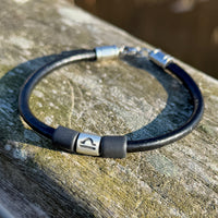 Sternzeichen Waage Armband Herren Damen Leder Armbänder - Modell 3019, stufenlos anpassbare Grösse, handgefertigt