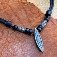 Handmade Leder Surferkette mit Anhänger Surfboard für Männer & Frauen | Surf Halskette | HANA LIMA