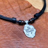 Handmade Surferkette Sternzeichen Waage für Männer & Frauen | HANA LIMA Horoskop Leder Halskette