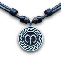 Handgefertigte Lederkette Sternzeichen Widder für Männer & Frauen | HANA LIMA Surfer Schmuck Kette