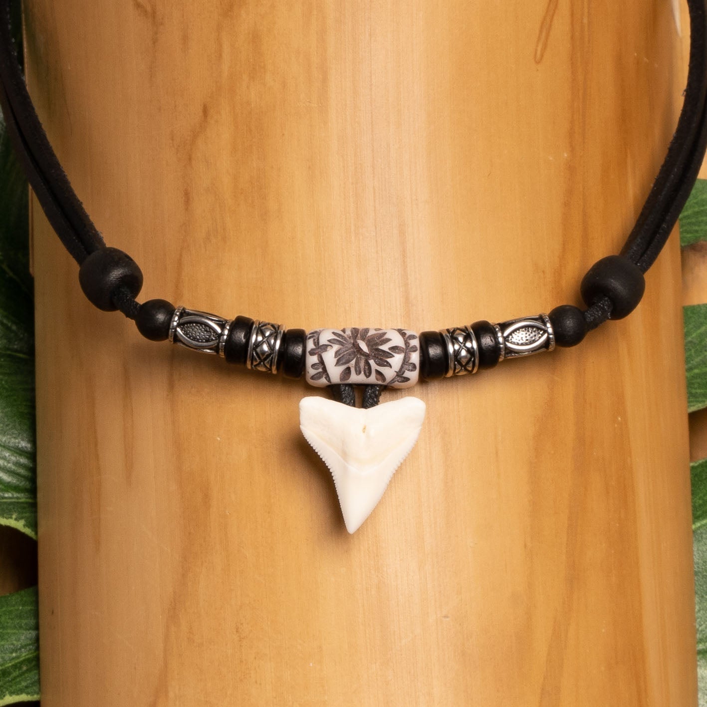 Haifischzahn Halskette Leder Surfer Kette Herren Damen Schmuck Haifischzahn Halskette Leder Surfer Kette Herren Damen Schmuck