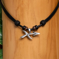 Leder Kette Sternzeichen Schütze Surfer Herren Damen Schmuck - Modell 2140, stufenlos anpassbare Grösse, handgefertigt