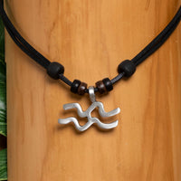 Sternzeichen Kette Wassermann Halskette Surfer Herren Damen Schmuck - Modell 2147, stufenlos anpassbare Grösse, handgefertigt