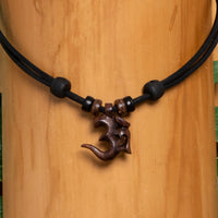 Surferkette Holz Om Herren Damen Schmuck Buddha Kette - Modell 654, stufenlos anpassbare Grösse, handgefertigt